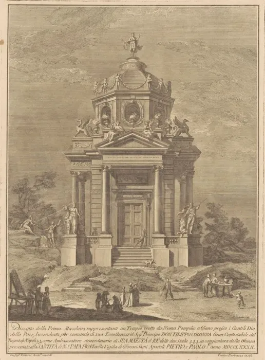 Framed Print : The Prima Macchina for the Chinea of 1782: The Temple of Janus... 1782 Framed Print : The Prima Macchina for the Chinea of 1782: The Temple of Janus... 1782