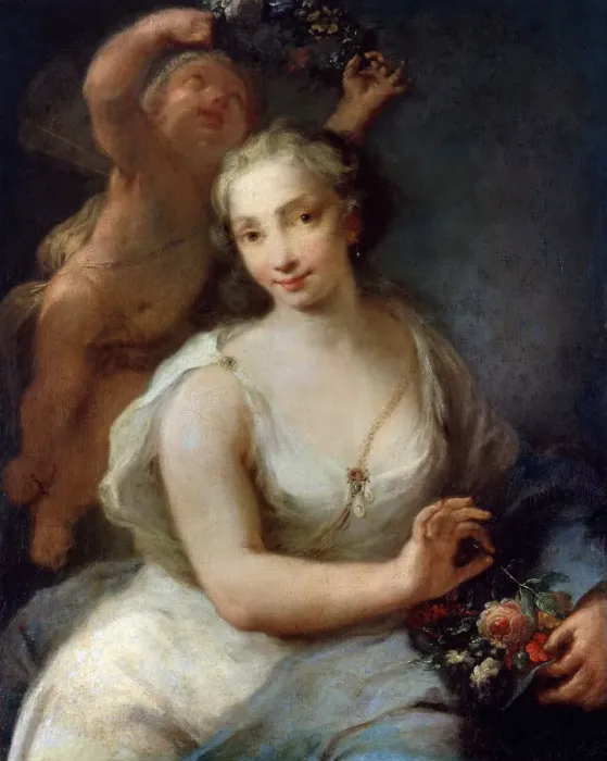 Framed Print : Primavera ( Spring ), before 1757. Artist: Giuseppe Nogari Framed Print : Primavera ( Spring ), before 1757. Artist: Giuseppe Nogari