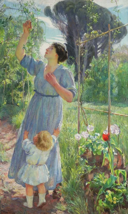 Framed Print : Primavera (Spring), 1918. Creator: Moggioli, Umberto (1886-1919) Framed Print : Primavera (Spring), 1918. Creator: Moggioli, Umberto (1886-1919)