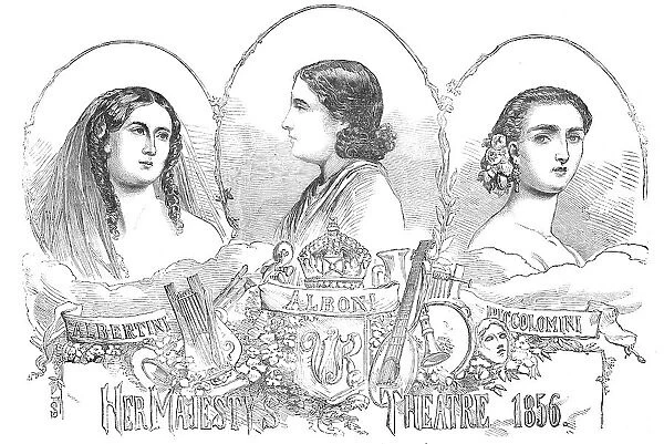 Prime Donne at Her Majesty's Theatre: Albertini, Alboni and Piccolomini, 1856. Creator: Unknown