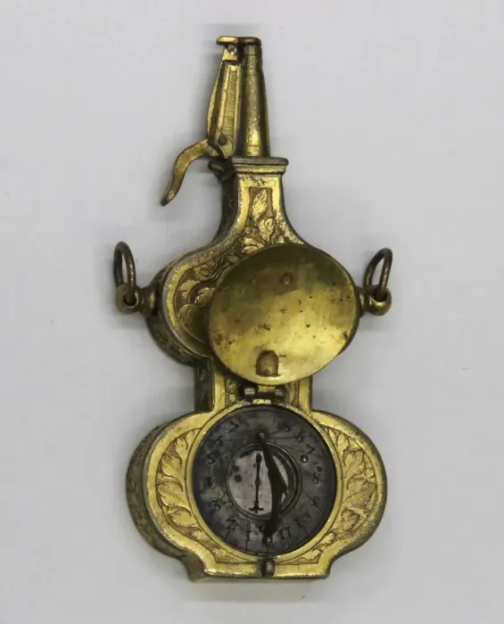 Framed Print : Priming Flask with Sundial and Compass, German, probably Nuremberg, late 16th century Framed Print : Priming Flask with Sundial and Compass, German, probably Nuremberg, late 16th century