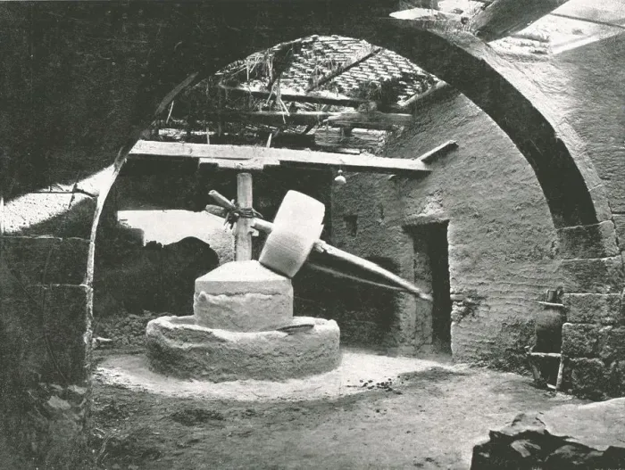 Framed Print : Primitive corn-mill, Nile Delta, Egypt, 1895. Creator: Unknown Framed Print : Primitive corn-mill, Nile Delta, Egypt, 1895. Creator: Unknown