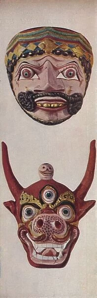 Primitive Cultures in Ritual and Festival Masks - Festival mask and Cow-face mask, c1935