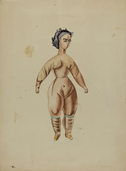 Framed Print : Primitive Doll, c. 1936. Creator: Percival Jenner Framed Print : Primitive Doll, c. 1936. Creator: Percival Jenner