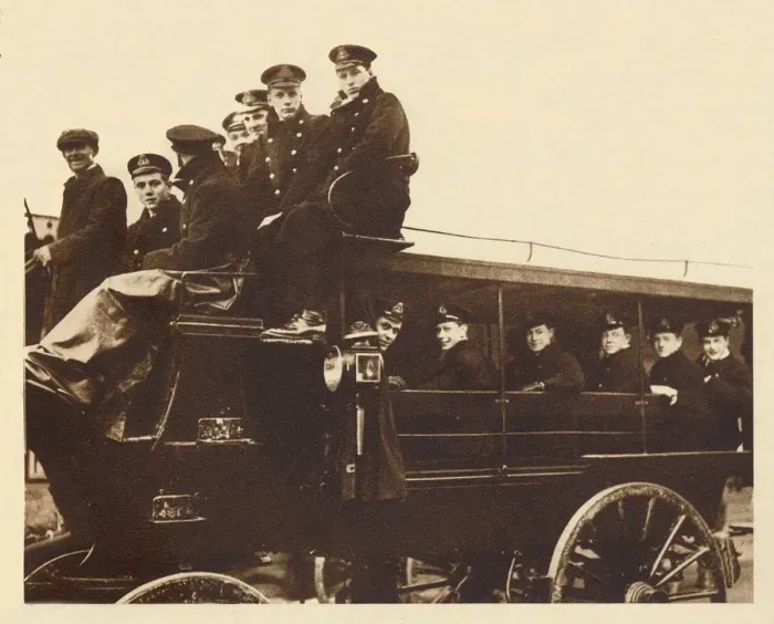 Framed Print : Prince Albert, arrives at Devonport to board the cruiser Cumberland, 1913, (1937) Framed Print : Prince Albert, arrives at Devonport to board the cruiser Cumberland, 1913, (1937)