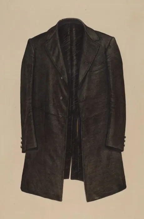 Framed Print : Prince Albert coat, c. 1941. Creator: Lelah Nelson Framed Print : Prince Albert coat, c. 1941. Creator: Lelah Nelson
