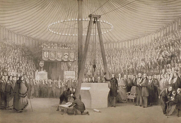 Prince Albert laying the first stone of the new Royal Exchange, London, 17th January