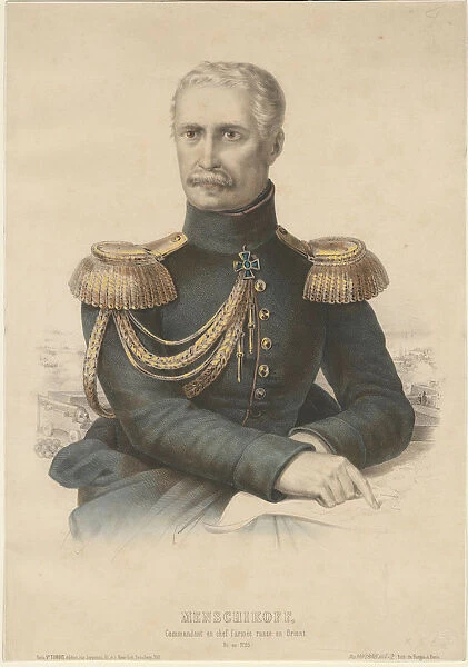 Prince Alexander Sergeyevich Menshikov (1787-1869), 1855. Artist: Anonymous
