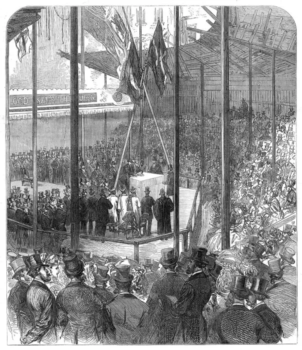 Framed Print : Prince Arthur laying the foundation-stone of the new Exchange Buildings at Leeds, 1872. Creator: Unknown Framed Print : Prince Arthur laying the foundation-stone of the new Exchange Buildings at Leeds, 1872. Creator: Unknown