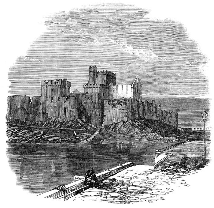 Framed Print : Prince Arthur's visit to the Isle of Man: Peel Castle, 1869. Creator: Unknown Framed Print : Prince Arthur's visit to the Isle of Man: Peel Castle, 1869. Creator: Unknown