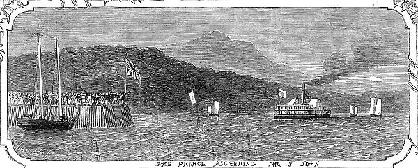 The Prince ascending the St. John, 1860. Creator: Smyth