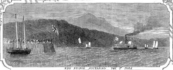 Framed Print : The Prince ascending the St. John, 1860. Creator: Smyth Framed Print : The Prince ascending the St. John, 1860. Creator: Smyth