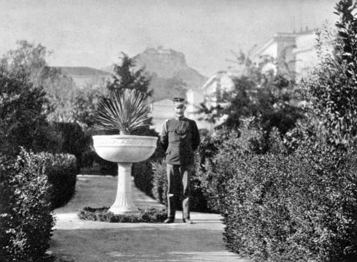 Framed Print : Prince Constantine (1868-1923), the Duke of Sparta, in his garden at Athens, 1908. Artist: Queen Alexandra Framed Print : Prince Constantine (1868-1923), the Duke of Sparta, in his garden at Athens, 1908. Artist: Queen Alexandra