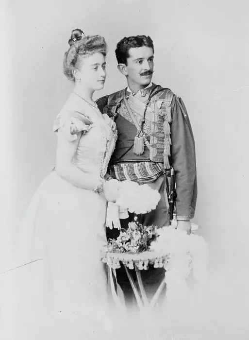 Framed Print : Prince Danilo and wife, 1910. Creator: Bain News Service Framed Print : Prince Danilo and wife, 1910. Creator: Bain News Service