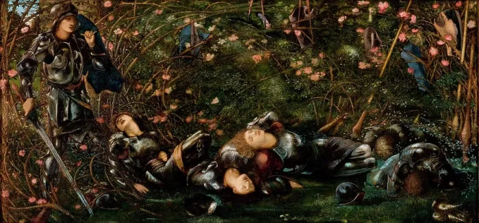 Framed Print : The Prince Enters the Wood, 1871-1873. Creator: Burne-Jones, Sir Edward Coley (1833-1898) Framed Print : The Prince Enters the Wood, 1871-1873. Creator: Burne-Jones, Sir Edward Coley (1833-1898)