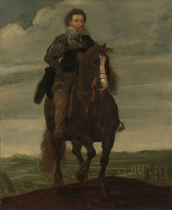 Framed Print : Prince Frederik Hendrik on Horseback, c.1629-c.1635. Creator: Pauwels van Hillegaert I Framed Print : Prince Frederik Hendrik on Horseback, c.1629-c.1635. Creator: Pauwels van Hillegaert I