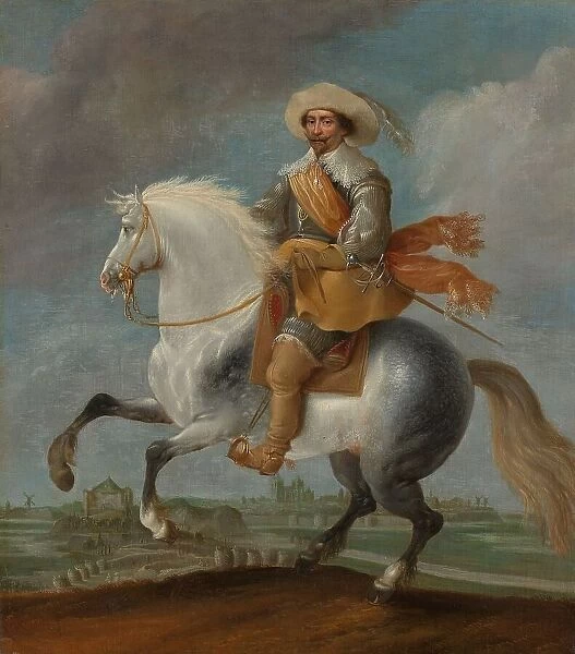 Prince Frederik Hendrik on Horseback outside the Fortifications of s-Hertogenbosch, 1629, c.1632-c. Creator: Pauwels van Hillegaert I
