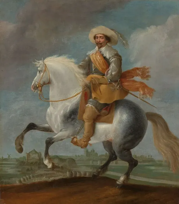 Framed Print : Prince Frederik Hendrik on Horseback outside the Fortifications of s-Hertogenbosch, 1629, c.1632-c. Creator: Pauwels van Hillegaert I Framed Print : Prince Frederik Hendrik on Horseback outside the Fortifications of s-Hertogenbosch, 1629, c.1632-c. Creator: Pauwels van Hillegaert I