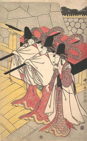 Prince Genji Returning to His Palace where His Wife Awaits Him, ca. 1797. ca. 1797
