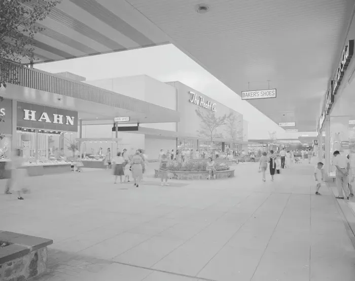 Framed Print : Prince George Plaza, Hyattsville, Maryland, 1959. Creators: Gottscho-Schleisner, Inc, Lathrop Douglass Framed Print : Prince George Plaza, Hyattsville, Maryland, 1959. Creators: Gottscho-Schleisner, Inc, Lathrop Douglass