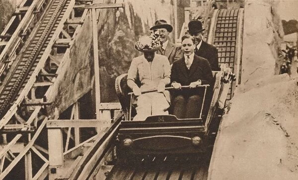Prince George and Princess Mary at the opening of Earls Court Exhibition, London, 1913 (1935)
