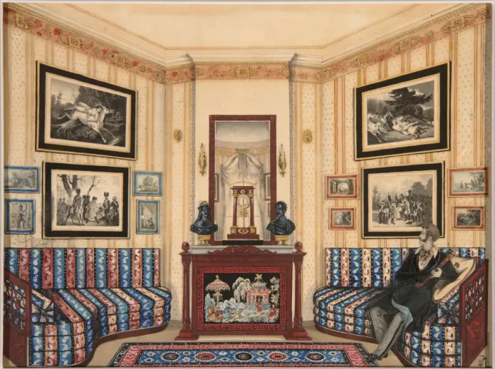 Framed Print : Prince Golitsyn Room, 1840s. Artist: Anonymous Framed Print : Prince Golitsyn Room, 1840s. Artist: Anonymous
