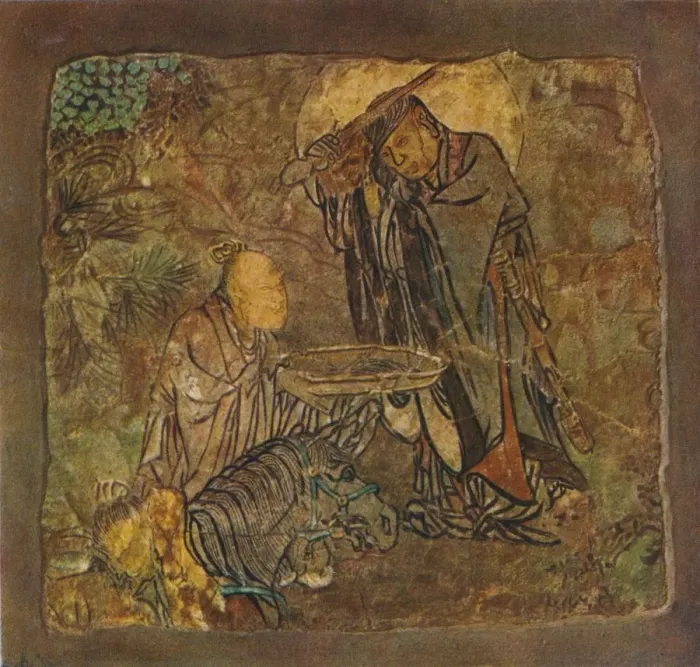 Framed Print : Prince Gotama (Gautama) Cutting Off His Hair, (1934-35) Framed Print : Prince Gotama (Gautama) Cutting Off His Hair, (1934-35)
