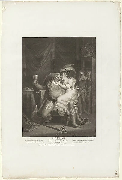Prince Hal and Poins Surprise Falstaff with Doll Tearsheet, 1795. Creator: William Satchwell Leney