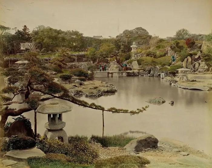 Framed Print : Prince Hotta Garden, 1865. Creator: Unknown Framed Print : Prince Hotta Garden, 1865. Creator: Unknown