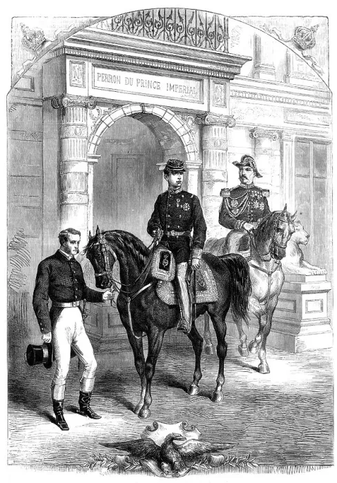 Framed Print : The Prince Imperial and his governor, 1870. Creator: Unknown Framed Print : The Prince Imperial and his governor, 1870. Creator: Unknown