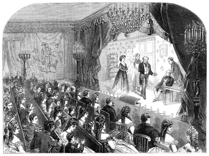 Framed Print : The Prince Imperial's private theatricals, 1870. Creator: Unknown Framed Print : The Prince Imperial's private theatricals, 1870. Creator: Unknown