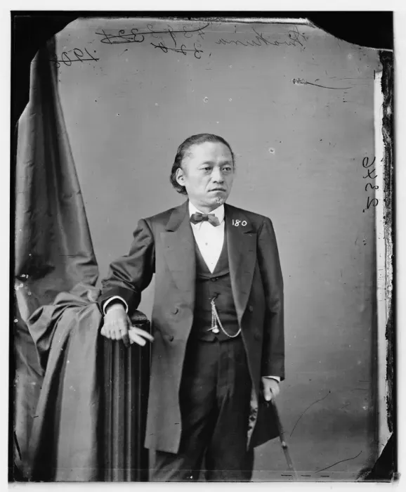 Framed Print : Prince Iwakura Tomomi of Japan, between 1860 and 1875. Creator: Unknown