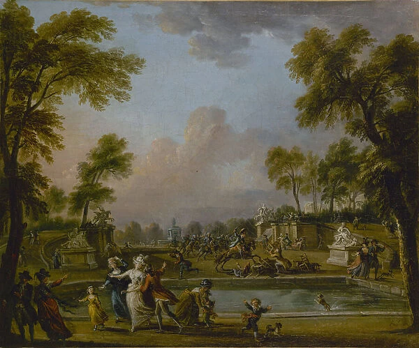 Prince de Lambesc entering the gardens of the Tuileries by force, 12 July 1789, c. 1789