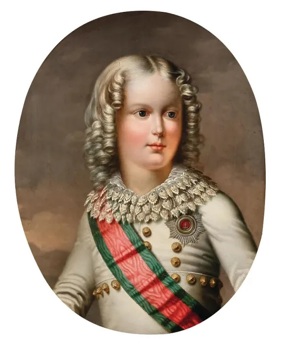 Framed Print : Prince Napoléon François Bonaparte (1811-1832) as child, wearing the Order of Saint Stephen, c1820. Creator: Anonymous () Framed Print : Prince Napoléon François Bonaparte (1811-1832) as child, wearing the Order of Saint Stephen, c1820. Creator: Anonymous ()