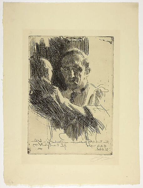 Prince Paul Troubetzkoy II (Bust), 1909. Creator: Anders Leonard Zorn