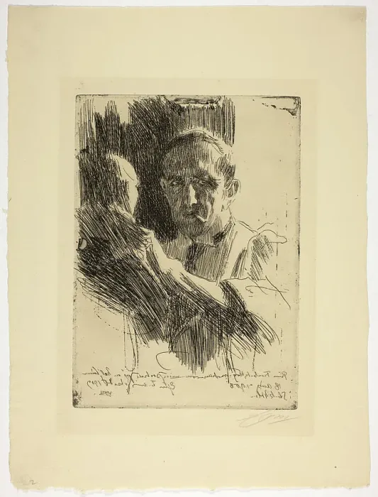 Framed Print : Prince Paul Troubetzkoy II (Bust), 1909. Creator: Anders Leonard Zorn Framed Print : Prince Paul Troubetzkoy II (Bust), 1909. Creator: Anders Leonard Zorn