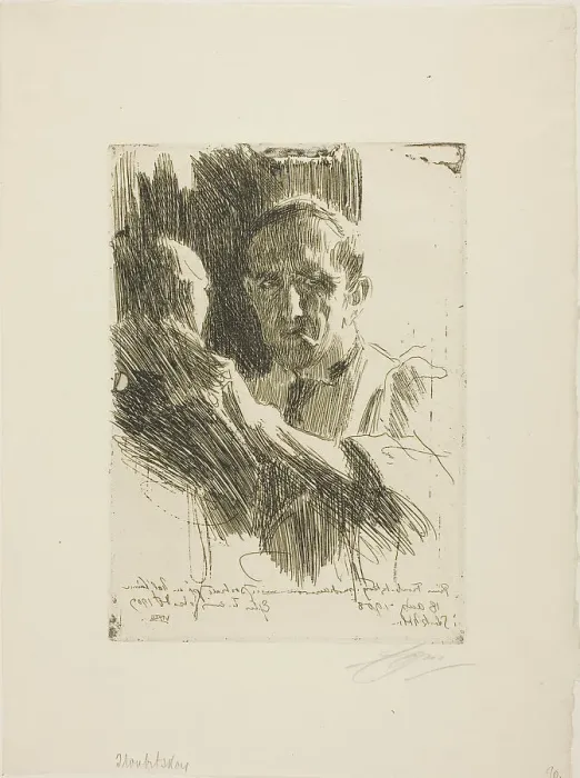 Framed Print : Prince Paul Troubetzkoy II (Bust), 1909. Creator: Anders Leonard Zorn Framed Print : Prince Paul Troubetzkoy II (Bust), 1909. Creator: Anders Leonard Zorn
