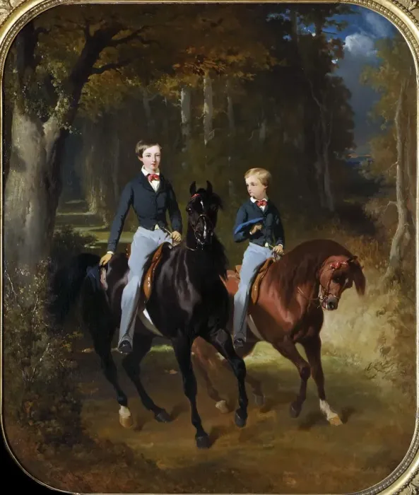 Framed Print : Prince Philippe of Orleans (1838-1894), Comte de Paris and his Brother, Robert d Orleans Framed Print : Prince Philippe of Orleans (1838-1894), Comte de Paris and his Brother, Robert d Orleans