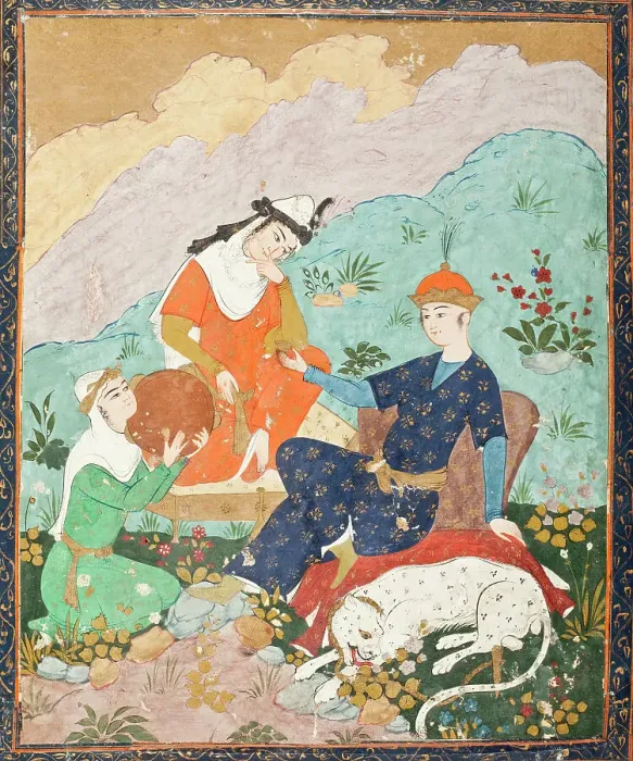 Framed Print : Prince Picnicking with Female Attendants, 18th century or later. Creator: Unknown Framed Print : Prince Picnicking with Female Attendants, 18th century or later. Creator: Unknown