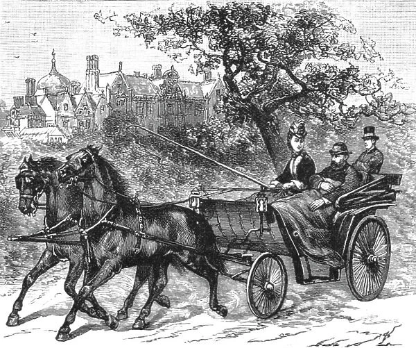 The Prince and Princess of Wales Driving Out after the Recovery of the Prince from... 1891. Creator: George Housman Thomas