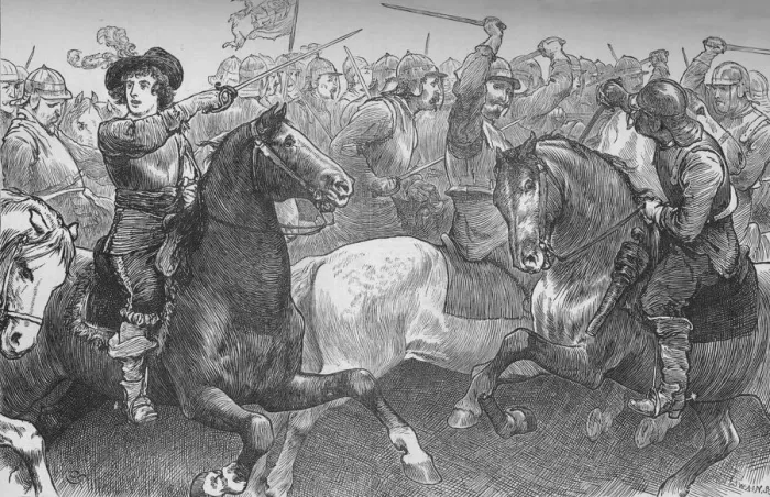 Framed Print : Prince Rupert at Edgehill, 23 October 1642, (c1880) Framed Print : Prince Rupert at Edgehill, 23 October 1642, (c1880)