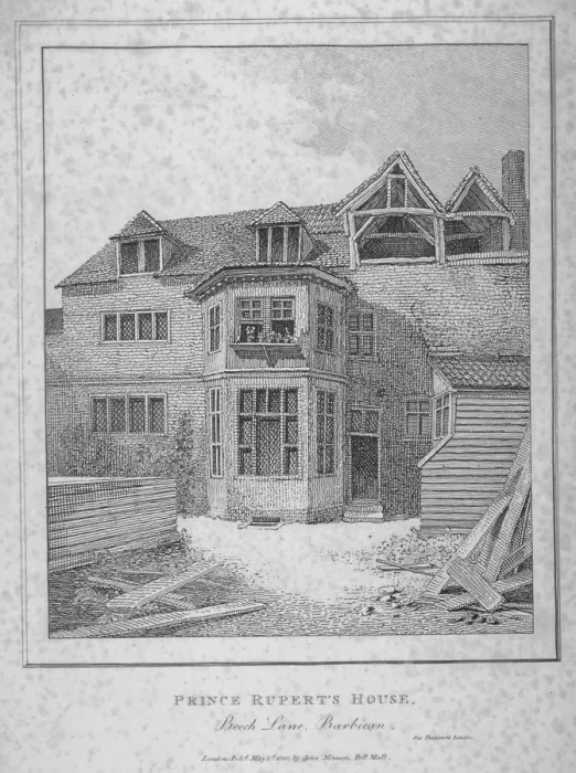 Framed Print : Prince Ruperts House, Beech Street, City of London, 1800 Framed Print : Prince Ruperts House, Beech Street, City of London, 1800