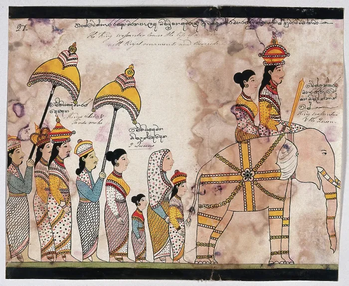 Framed Print : Prince Vessantara leaves the life of a hermit and returns to the city, 1815. Creator: Unknown Framed Print : Prince Vessantara leaves the life of a hermit and returns to the city, 1815. Creator: Unknown