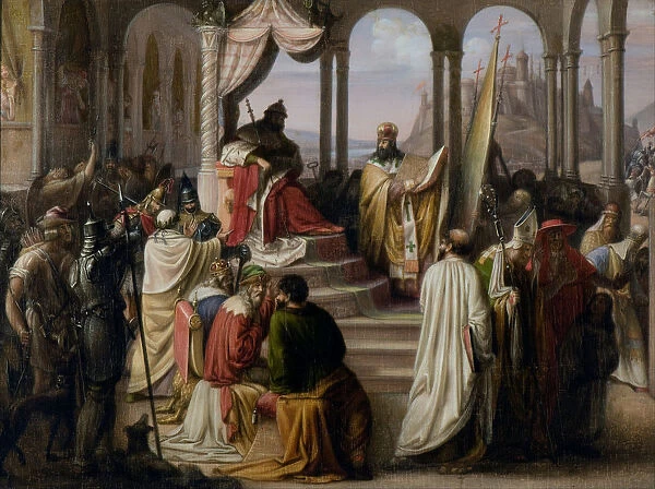 Prince Vladimir chooses a religion in 988 (A religious dispute in the Russian court), 1822. Artist: Eggink, Johann Leberecht (1781  /  87-1867)