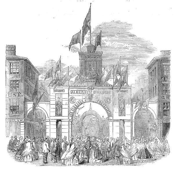 The Prince of Wales in Canada - the Orangemen's Arch at Toronto, 1860. Creator: Unknown