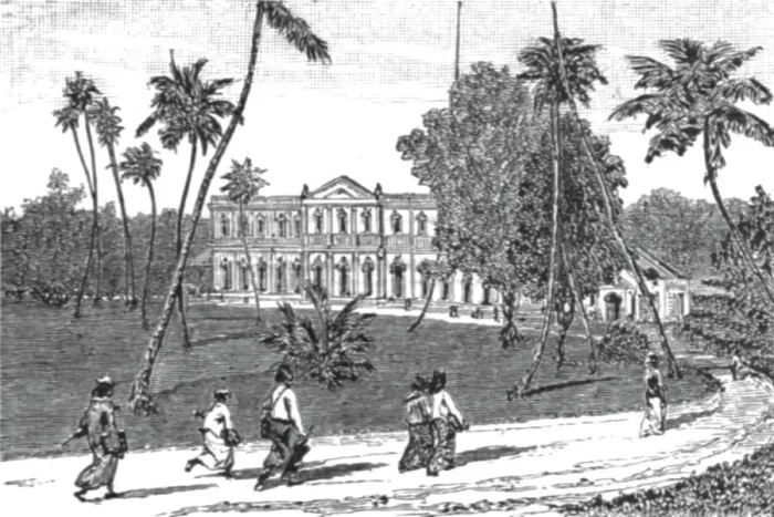 Framed Print : The Prince of Wales College, Morottos, Ceylon, 1891. Creator: LK van Dort Framed Print : The Prince of Wales College, Morottos, Ceylon, 1891. Creator: LK van Dort