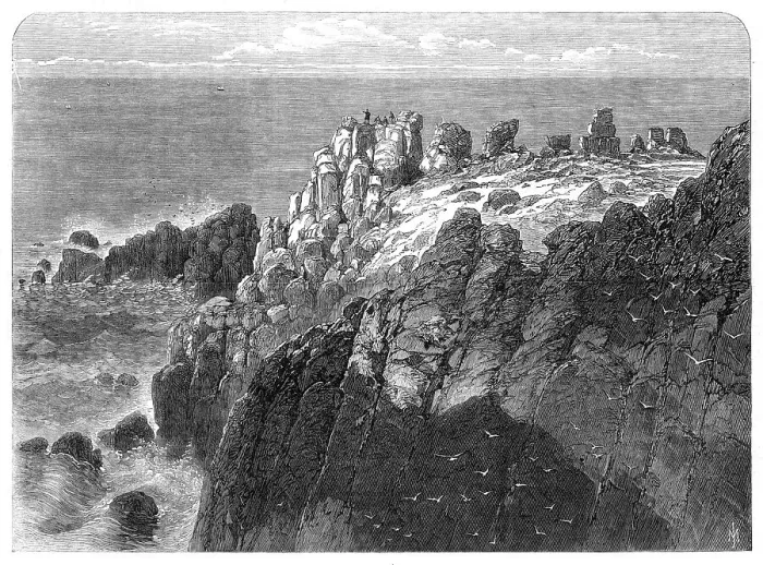 Framed Print : The Prince of Wales at The Land's End, Cornwall, 1865. Creator: Unknown Framed Print : The Prince of Wales at The Land's End, Cornwall, 1865. Creator: Unknown