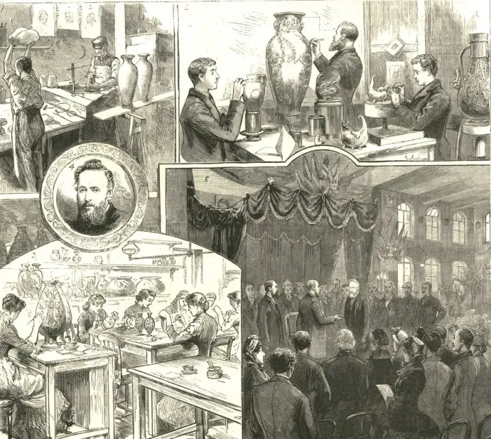 Framed Print : The Prince of Wales at Messrs. Doultons Pottery Works, Lambeth, 1886. Creator: Unknown Framed Print : The Prince of Wales at Messrs. Doultons Pottery Works, Lambeth, 1886. Creator: Unknown