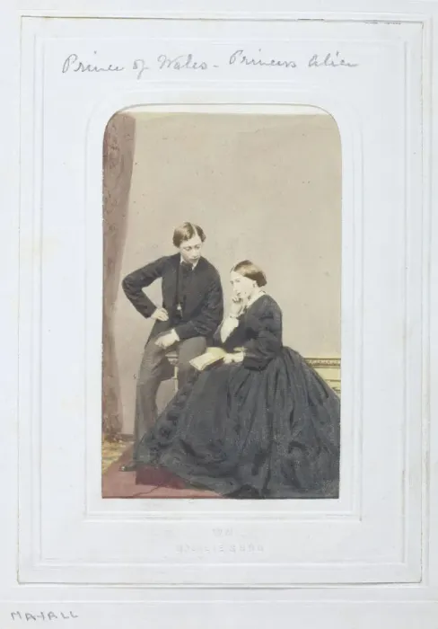 Framed Print : Prince of Wales and Princess Alice, 1860-69. Creator: John Jabez Edwin Mayall Framed Print : Prince of Wales and Princess Alice, 1860-69. Creator: John Jabez Edwin Mayall