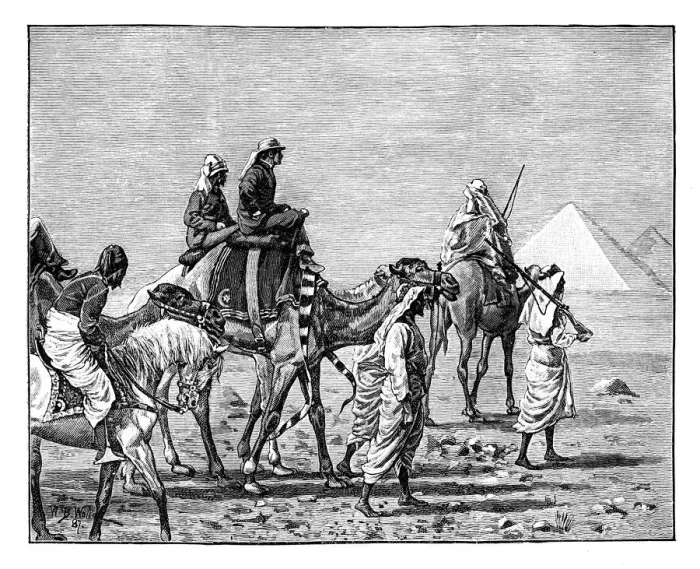Framed Print : The Prince of Wales at the Pyramids, c1861 Framed Print : The Prince of Wales at the Pyramids, c1861
